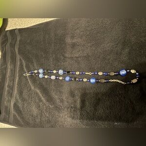 Blue colored stones - hand made necklace